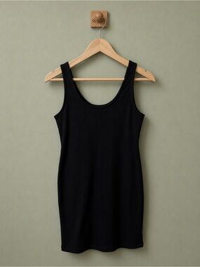 Forever 21 Ribbed Black Bodycon Dress – Size Large